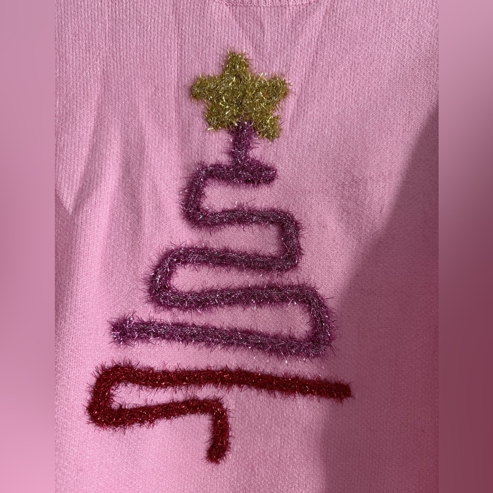Pink Christmas Tree Sweater​​ - Picture 3 of 4